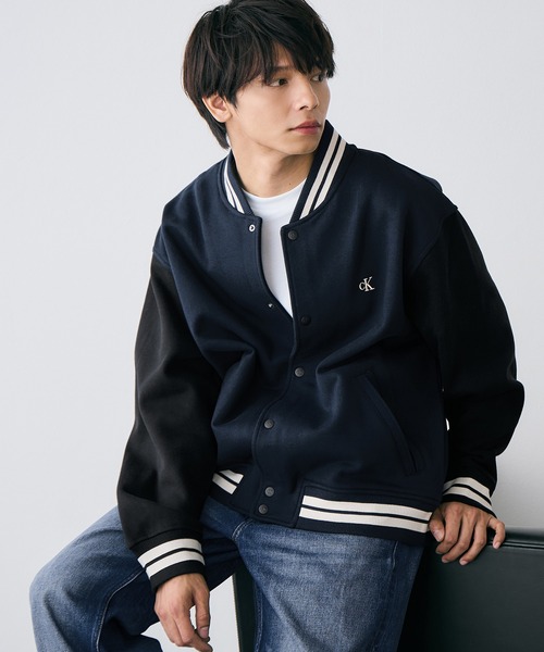 ジャケット - バーシティボンバージャケット（スタジャン）｜Calvin