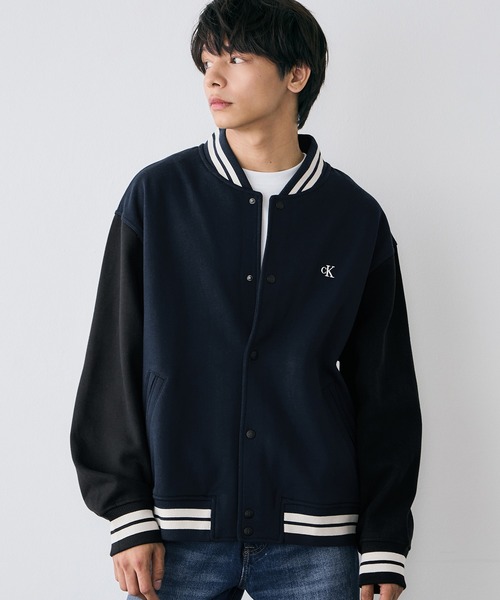 CK カルバンクライン USA製 スタジャン ジャケット - バーシティボンバージャケット（スタジャン）｜Calvin