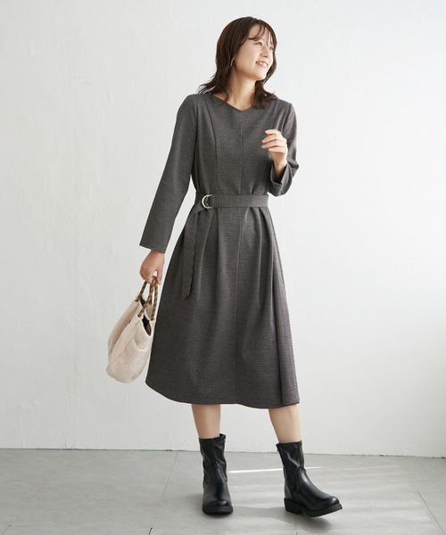 ikka(イッカ)の「カットジャガードワンピース(ワンピース・レディース・ブラック/ブラウン・S/M/L)」の10枚目の写真