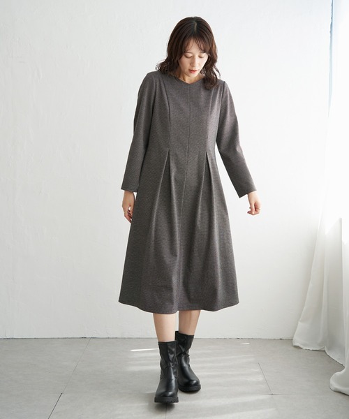 ikka(イッカ)の「カットジャガードワンピース(ワンピース・レディース・ブラック/ブラウン・S/M/L)」の13枚目の写真