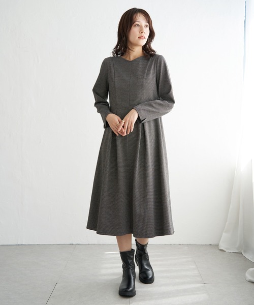 ikka(イッカ)の「カットジャガードワンピース(ワンピース・レディース・ブラック/ブラウン・S/M/L)」の11枚目の写真