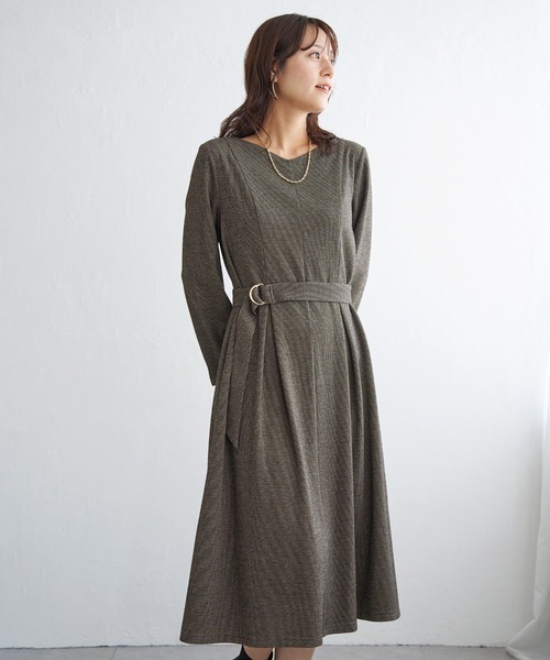 ikka(イッカ)の「カットジャガードワンピース(ワンピース・レディース・ブラック/ブラウン・S/M/L)」の15枚目の写真