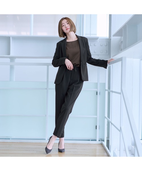 AOYAMA(アオヤマ)の「五分袖 サテンバルーンスリーブブラウス(シャツ/ブラウス・レディース・ブルー/ブラウン・LL/L/M)」の8枚目の写真