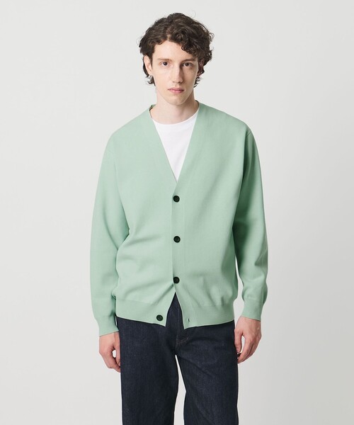 UNITED ARROWS(ユナイテッドアローズ)の「フォーシーズンズ ミラノリブ カーディガン(カーディガン/ボレロ・メンズ・ナチュラル/ライム/ダークグレー・M/S/XL/L)」の3枚目の写真