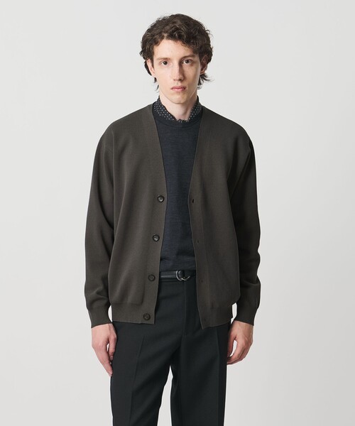 UNITED ARROWS(ユナイテッドアローズ)の「フォーシーズンズ ミラノリブ カーディガン(カーディガン/ボレロ・メンズ・ナチュラル/ライム/ダークグレー・M/S/XL/L)」の4枚目の写真