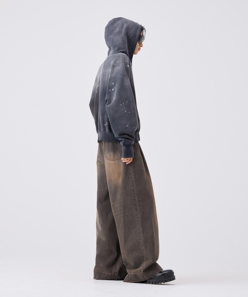 soerte（ソエルテ）の「Heavy weight double zip-up hoodie（decadent