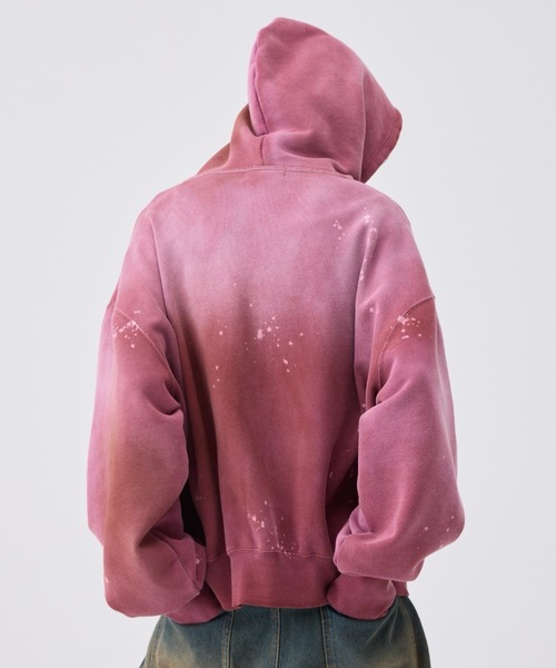 soerte（ソエルテ）の「Heavy weight double zip-up hoodie（decadent