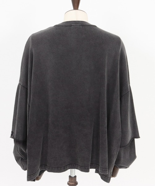 ADAM PATEK(アダムパテック)の「ADAMPATEK/wide boxcut layered long sleeve/ワイドボックスシルエットフェイクレイヤードロンT(Tシャツ/カットソー・メンズ・ブラック/ホワイト・1/2)」の14枚目の写真