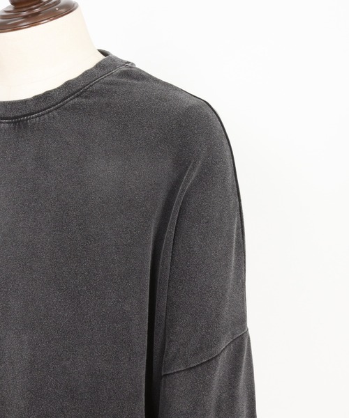 ADAM PATEK(アダムパテック)の「ADAMPATEK/wide boxcut layered long sleeve/ワイドボックスシルエットフェイクレイヤードロンT(Tシャツ/カットソー・メンズ・ブラック/ホワイト・1/2)」の12枚目の写真