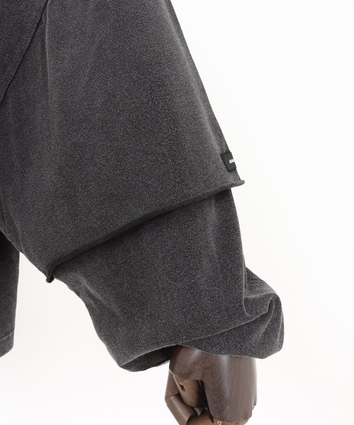 ADAM PATEK(アダムパテック)の「ADAMPATEK/wide boxcut layered long sleeve/ワイドボックスシルエットフェイクレイヤードロンT(Tシャツ/カットソー・メンズ・ブラック/ホワイト・1/2)」の11枚目の写真