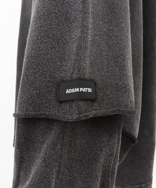 ADAM PATEK(アダムパテック)の「ADAMPATEK/wide boxcut layered long sleeve/ワイドボックスシルエットフェイクレイヤードロンT(Tシャツ/カットソー・メンズ・ブラック/ホワイト・1/2)」の3枚目の写真