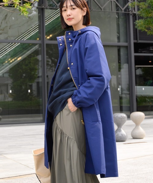 撥水加工マウンテンパーカーロングコート（テーラードジャケット