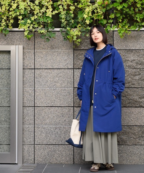 OMNES（オムネス）の「撥水加工マウンテンパーカーロングコート（テーラードジャケット・レディース・ベージュ/ネイビー/ブラック/カーキ・FREE）」の18枚目の写真