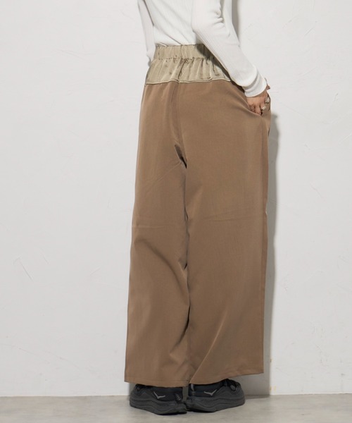 leimn(レイムン)の「サテン切り替えタックパンツ(その他パンツ・レディース・ブラック/ブラウン・M)」の16枚目の写真