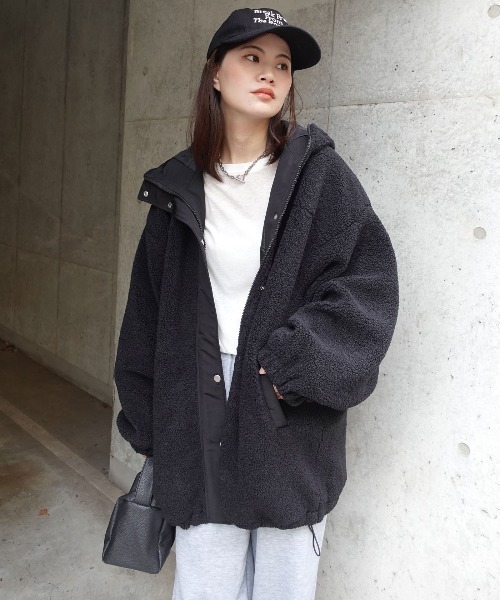 【BONJOUR MADAME】カコウフードブルゾン DEUXIEME CLASSE - 【BONJOUR MADAME/ボンジュールマダム】 カコウ