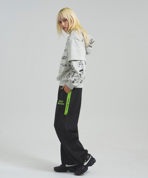 GALLIS ADDICTION（ガリスアディクション）の「GA SUEDE LAYERED LOGO HOODIE（パーカー・メンズ・ブラック/アイボリー・L/M）」の14枚目の写真