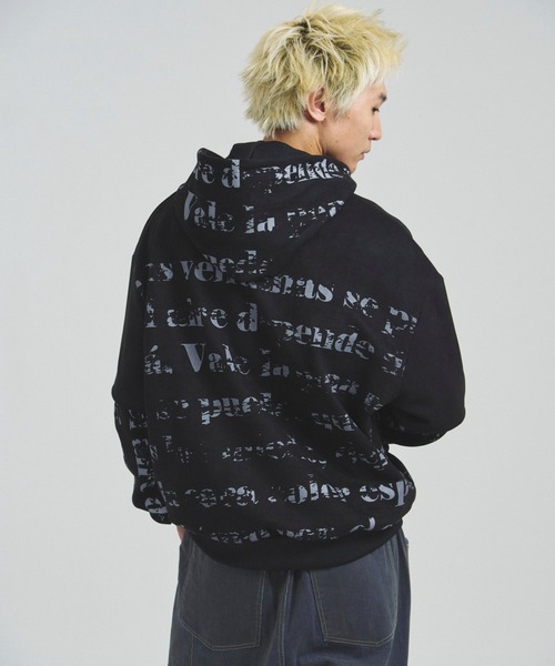 GALLIS ADDICTION（ガリスアディクション）の「GA SUEDE LAYERED LOGO HOODIE（パーカー・メンズ・ブラック/アイボリー・L/M）」の21枚目の写真