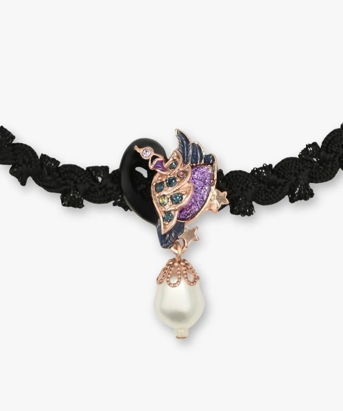 ANNA SUI（アナスイ）の「ブラックスワンモチーフ チョーカーネックレス（チョーカー・レディース・ブラック・FREE）」の2枚目の写真