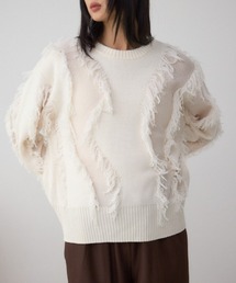 AZUL by moussy | フリンジデザインニットトップス(ニット/セーター)