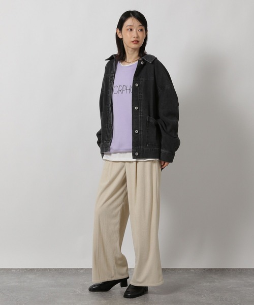 LAKOLE（ラコレ）の「アソートグラフィックスウェット / 606403（スウェット・レディース・グレー/オートミール/チャコール/パープル・FREE）」の13枚目の写真