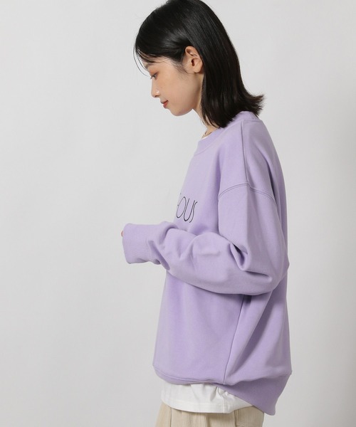 LAKOLE（ラコレ）の「アソートグラフィックスウェット / 606403（スウェット・レディース・グレー/オートミール/チャコール/パープル・FREE）」の14枚目の写真