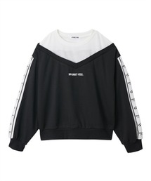 QUNTSTYLE（キュントスタイル）の「オフショルダー ドッキングトレーナー（スウェット・キッズ）」