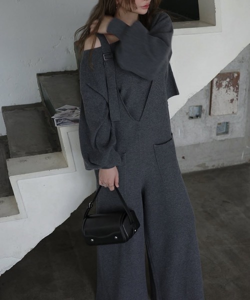 WILLFULLY（ウィルフリー）の「volume sleeve boatneck simple cardigan（カーディガン/ボレロ・レディース・ブラウン/チャコール/ブラック・FREE）」の9枚目の写真