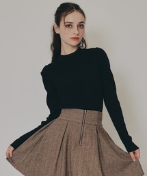 REDYAZEL | パワショルボトルネックニットトップス(ニット/セーター)
