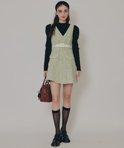 REDYAZEL（レディアゼル）の「パワショルボトルネックニットトップス（ニット/セーター・レディース・ブラック/ホワイト/レッド/ブラウン・FREE）」の13枚目の写真