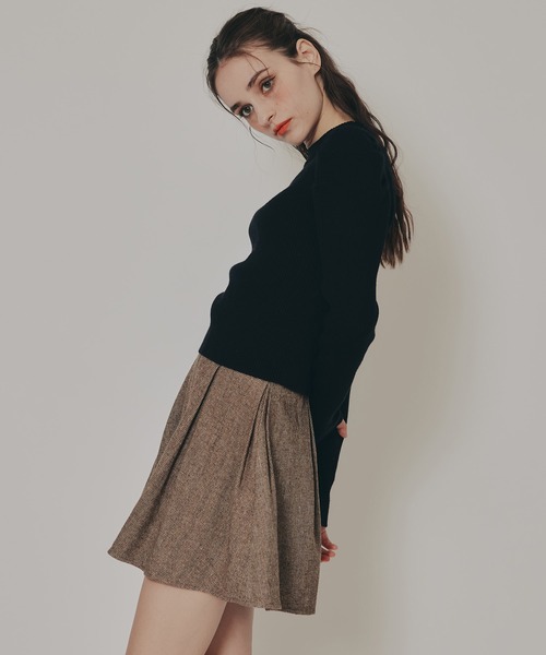 REDYAZEL（レディアゼル）の「パワショルボトルネックニットトップス（ニット/セーター・レディース・ブラック/ホワイト/レッド/ブラウン・FREE）」の14枚目の写真