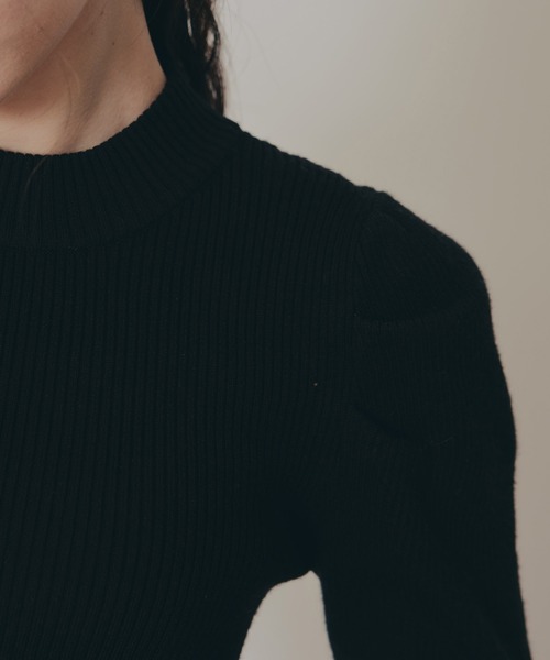 REDYAZEL（レディアゼル）の「パワショルボトルネックニットトップス（ニット/セーター・レディース・ブラック/ホワイト/レッド/ブラウン・FREE）」の16枚目の写真
