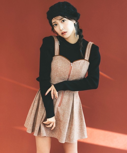 REDYAZEL（レディアゼル）の「パワショルボトルネックニットトップス（ニット/セーター・レディース・ブラック/ホワイト/レッド/ブラウン・FREE）」の6枚目の写真