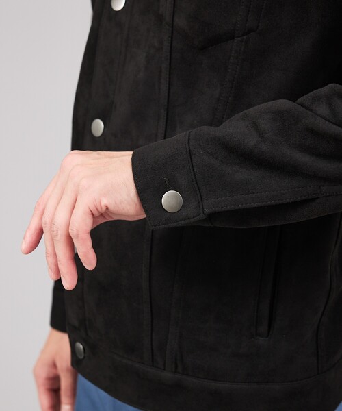 ABAHOUSE GRAY（アバハウスグレイ）の「【スエードライク】トラッカー ジャケット（ブルゾン・メンズ・グレイッシュベージュ/ライトブラウン/ブラック・46/48/50）」の9枚目の写真