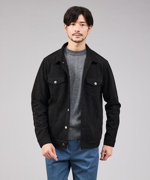 ABAHOUSE GRAY（アバハウスグレイ）の「【スエードライク】トラッカー ジャケット（ブルゾン・メンズ・グレイッシュベージュ/ライトブラウン/ブラック・46/48/50）」の14枚目の写真