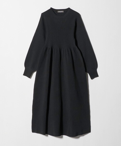 12ゲージ ギャザー リブニットワンピース ‐ウォッシャブル‐＜A DAY IN