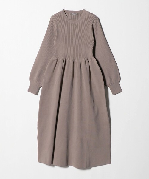 12ゲージ ギャザー リブニットワンピース ‐ウォッシャブル‐＜A DAY IN