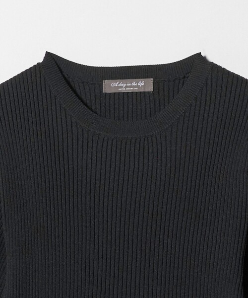 12ゲージ ギャザー リブニットワンピース ‐ウォッシャブル‐＜A DAY IN
