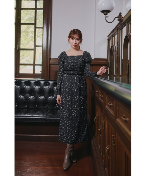 ワンピース HLT Capucine Bloom Sleeve Chiffon Dress Capucine Bloom Sleeve Chiffon Dress（ワンピース）｜Her lip to