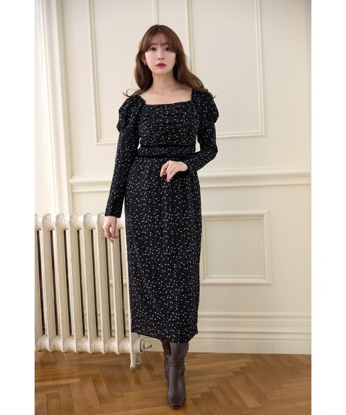 Capucine Bloom Sleeve Chiffon Dress