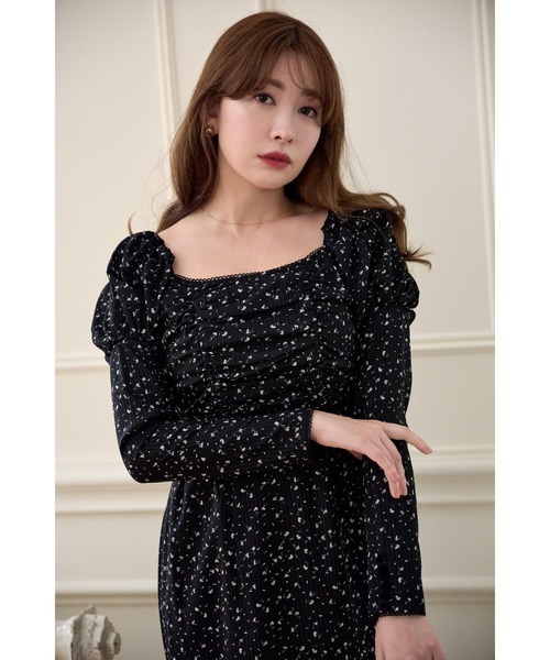 Capucine Bloom Sleeve Chiffon Dress（ワンピース）｜Her lip to