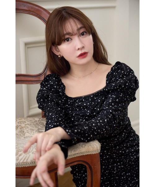 Capucine Bloom Sleeve Chiffon Dress（ワンピース）｜Her lip to