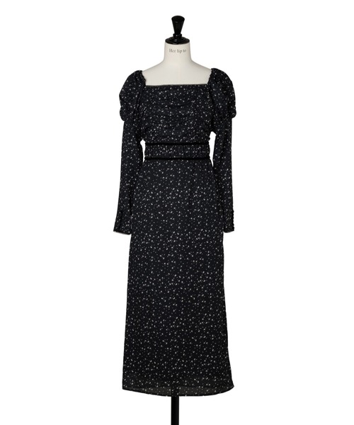 Capucine Bloom Sleeve Chiffon Dress（ワンピース）｜Her lip to