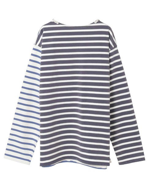 CURRENTAGE(カレンテージ)の「Pearly king&Queen basque shirt(Tシャツ/カットソー・メンズ・ホワイト×ブルー/ネイビー×ホワイト・3)」の3枚目の写真