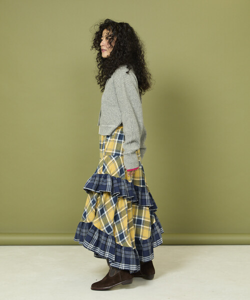 Freada/フリーダ ネルチェック アシメ フリルスカート（スカート