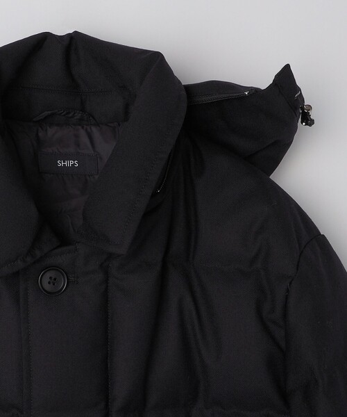 SHIPS（シップス）の「SHIPS: ウール 河田ダウン ピーコート（ダウンジャケット/コート・メンズ・チャコールグレー/ブラック/ネイビー・SMALL/MEDIUM/LARGE/X-LARGE）」の22枚目の写真