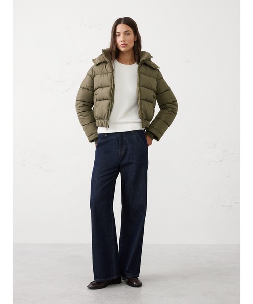 BANANA REPUBLIC FACTORY STORE（バナナリパブリック ファクトリーストア）の「BANANA REPUBLIC FACTORY STORE　　ショート フーデッド パファージャケット（ダウンジャケット/コート・レディース・ブラック/オリーブ・XS/S/M/L）」の14枚目の写真