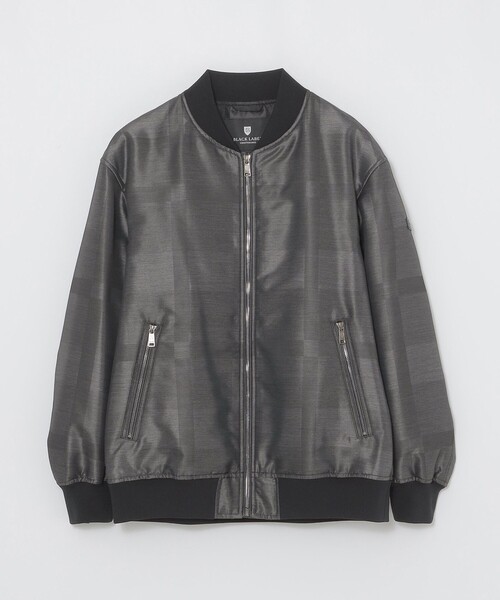 BLACK LABEL CRESTBRIDGE（ブラックレーベル・クレストブリッジ）の「【WEB限定】シャドーチェックパデッドMA-1（ブルゾン・メンズ・ネイビー/グレー系その他・M/L/XL）」の6枚目の写真