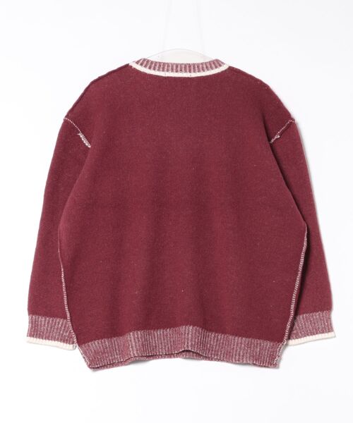 GORGE（ゴージ）の「《ロゴサガラ×バイカラーデザイン》レディース ニットプルオーバー 秋冬（ニット/セーター・レディース・アイボリー/ボルドー/ネイビー・F）」の4枚目の写真