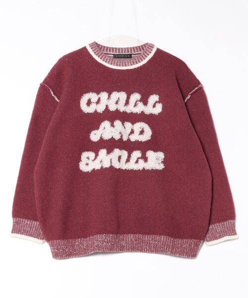 GORGE（ゴージ）の「《ロゴサガラ×バイカラーデザイン》レディース ニットプルオーバー 秋冬（ニット/セーター・レディース・アイボリー/ボルドー/ネイビー・F）」の17枚目の写真