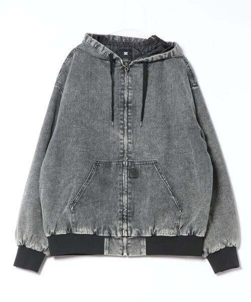DC SHOES（ディーシーシューズ）の「25 PADDED HOOD JACKET/DCジップアップフーディーブルゾン（ブルゾン・メンズ・ライトインディゴブルー/ブラック系その他/ブラック/ブラック系その他2・MEDIUM/LARGE/X-LARGE）」の2枚目の写真